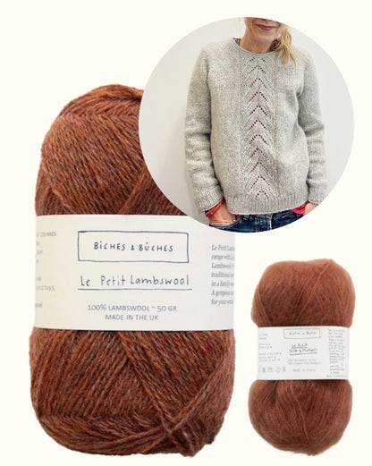 Tresse džemperis | romantisks, darināts no Le Petit Lambswool un Le Petit Silk & Mohair dzijas, ko ražo Biches & Bûches