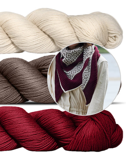True Love | kontrastfyldt sjal i Cheeky Merino Joy fra Rosy Green Wool