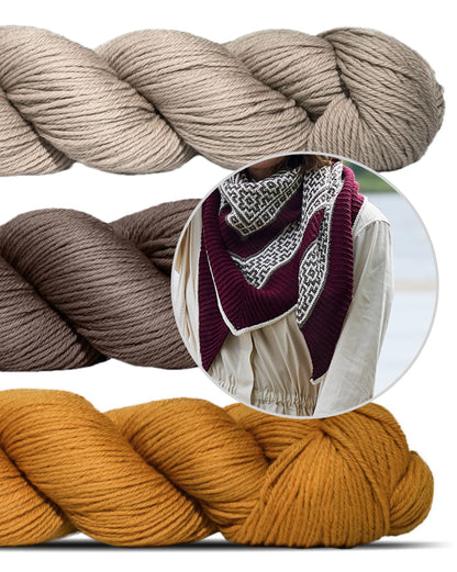 True Love | kontrastfyldt sjal i Cheeky Merino Joy fra Rosy Green Wool
