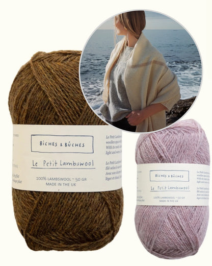 Tuch No. 60 | deckengroßes Tuch mit feinen Streifen aus Le Petit Lambswool von Biches & Bûches