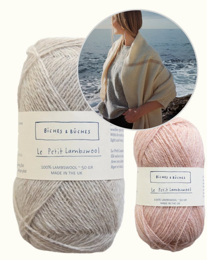 Tuch No. 60 | deckengroßes Tuch mit feinen Streifen aus Le Petit Lambswool von Biches & Bûches