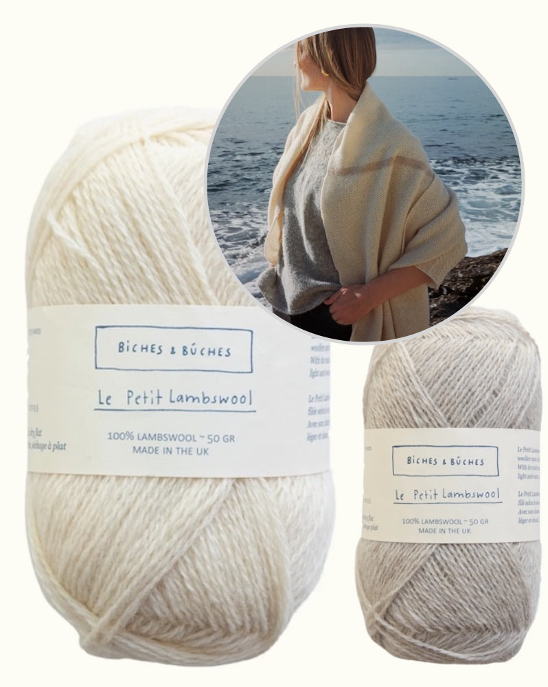 Tuch No. 60 | deckengroßes Tuch mit feinen Streifen aus Le Petit Lambswool von Biches & Bûches