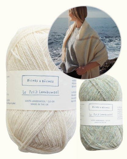 Tuch No. 60 | deckengroßes Tuch mit feinen Streifen aus Le Petit Lambswool von Biches & Bûches