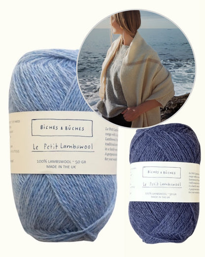 Tuch No. 60 | deckengroßes Tuch mit feinen Streifen aus Le Petit Lambswool von Biches & Bûches
