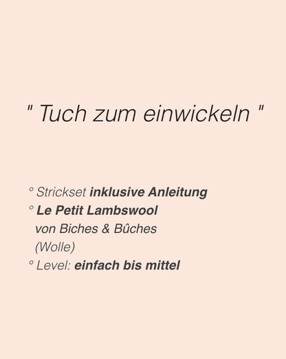 Tuch No. 60 | deckengroßes Tuch mit feinen Streifen aus Le Petit Lambswool von Biches & Bûches