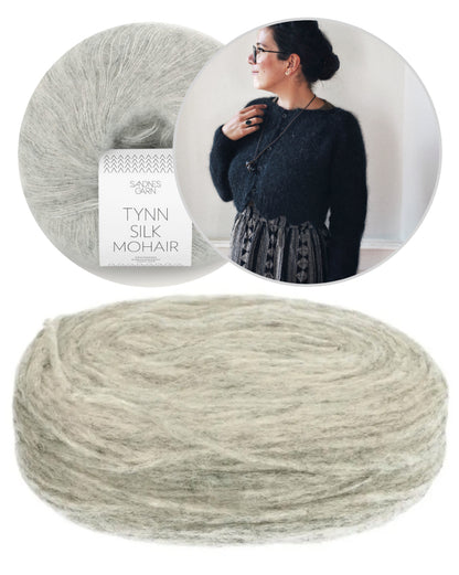 Tulip Cardigan | zarte Musterkante aus Plötulopi und Tynn Silk Mohair