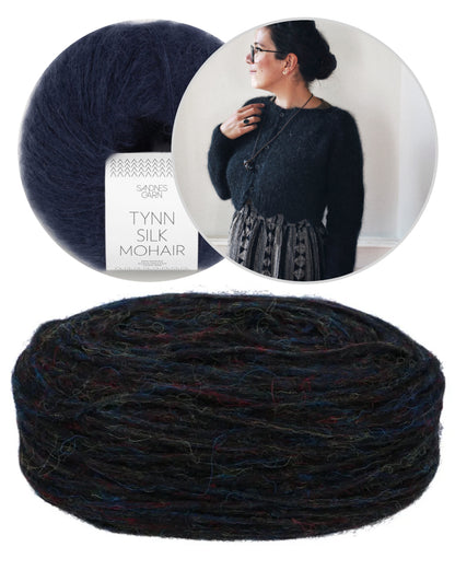 Tulip Cardigan | zarte Musterkante aus Plötulopi und Tynn Silk Mohair