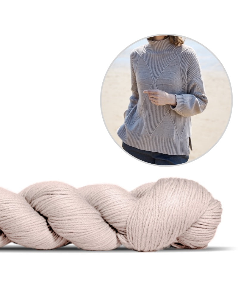 Rosy Green Wool Tyla Pullover mit Lovely Merino Treat  Farbe sahne
