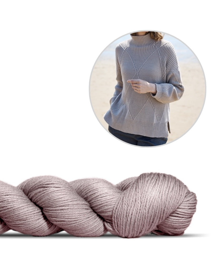 Rosy Green Wool Tyla Pullover mit Lovely Merino Treat Farbe tee