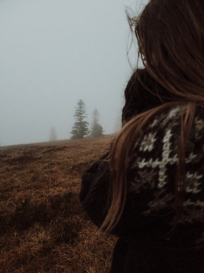 Fjelltur Sweater | kontrastikas norjalaiskuvio Alafosslopi-langasta Lopi Islandilta