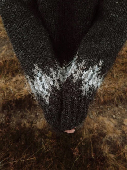 Fjelltur Sweater | kontrastikas norjalaiskuvio Alafosslopi-langasta Lopi Islandilta
