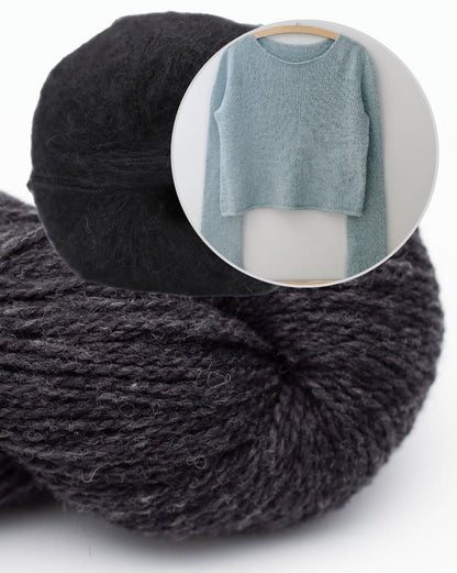 Maglione Uukii | semplice pullover basic in Semilla Melange e Svala di BC Garn