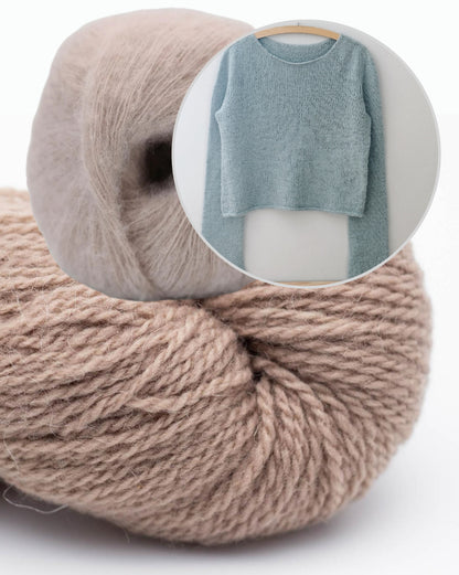 Maglione Uukii | semplice pullover basic in Semilla Melange e Svala di BC Garn