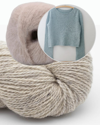 Maglione Uukii | semplice pullover basic in Semilla Melange e Svala di BC Garn