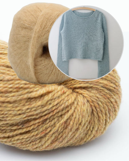 Maglione Uukii | semplice pullover basic in Semilla Melange e Svala di BC Garn