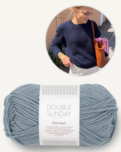 Vega Sweater | klassischer Pullover aus Double Sunday von Sandnes Garn