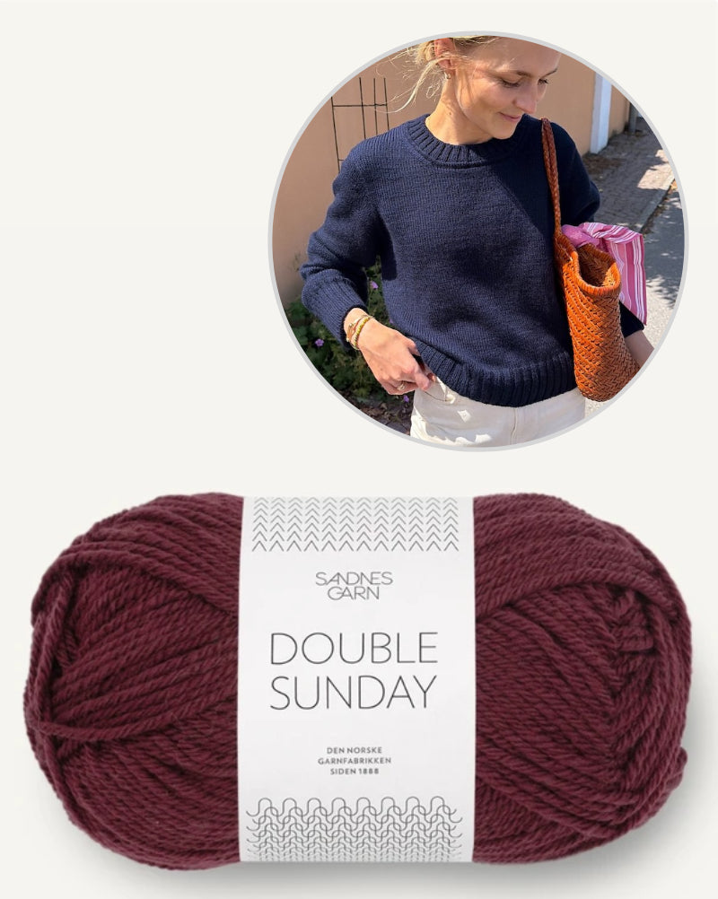 Vega Sweater | klassischer Pullover aus Double Sunday von Sandnes Garn