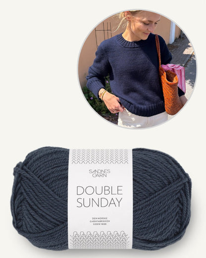Vega Sweater | klassischer Pullover aus Double Sunday von Sandnes Garn