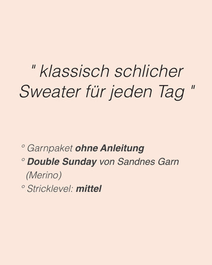 Vega Sweater | klassischer Pullover aus Double Sunday von Sandnes Garn