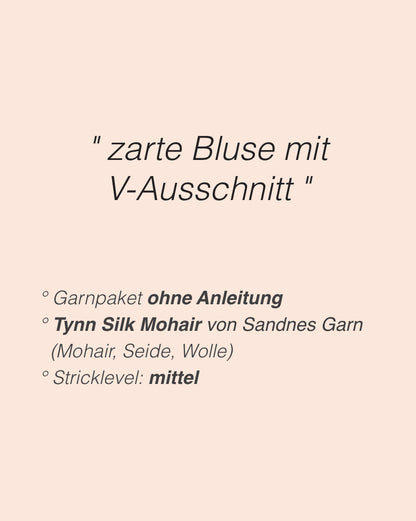 Vega V-Neck | zarter Mohair Pullover aus Tynn Silk Mohair von Sandnes Garn