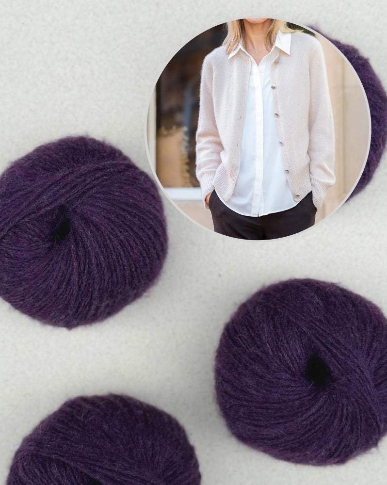 Velvet Line Cardigan | zarte Kaschmirjacke aus Bio Cashmere 6/28 von Pascuali