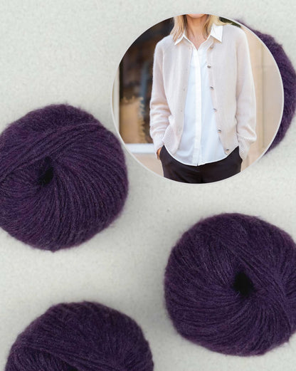 Velvet Line Cardigan | zarte Kaschmirjacke aus Bio Cashmere 6/28 von Pascuali