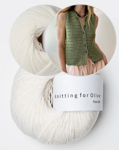 Vest No. 10 | luftige Weste aus Merino und Pure Silk von Knitting for Olive