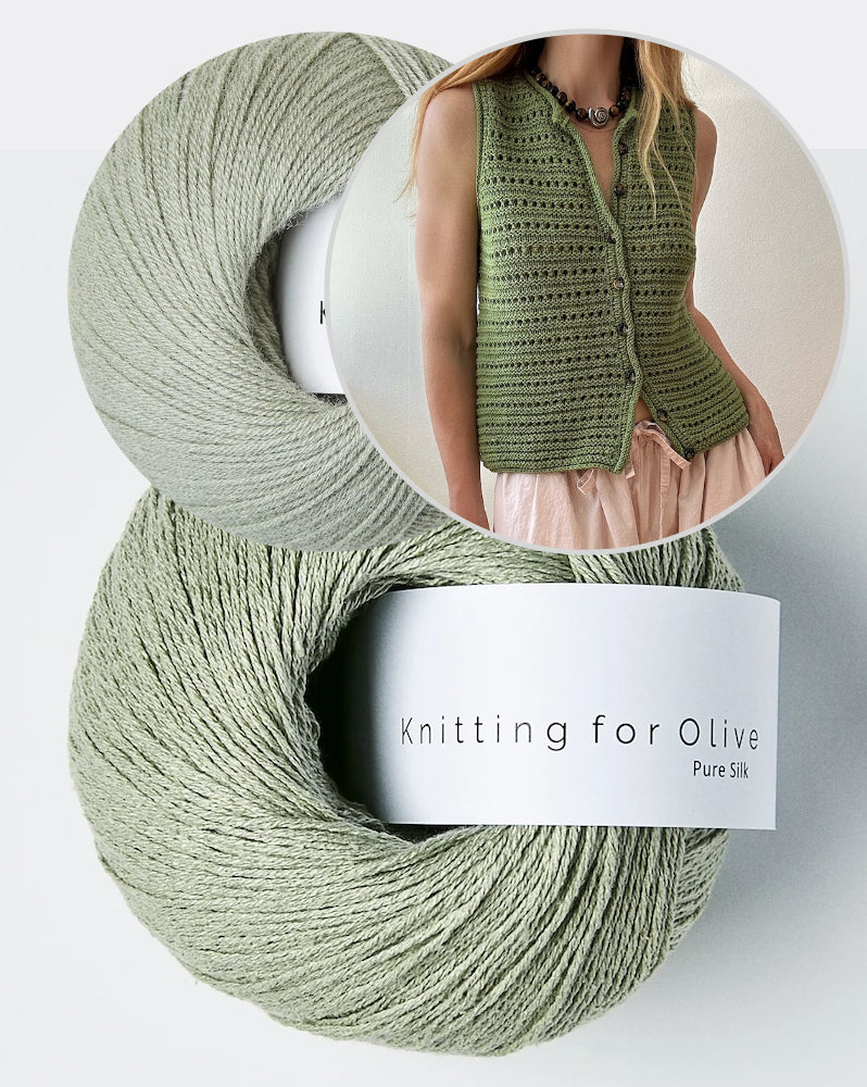 Vest No. 10 | luftige Weste aus Merino und Pure Silk von Knitting for Olive