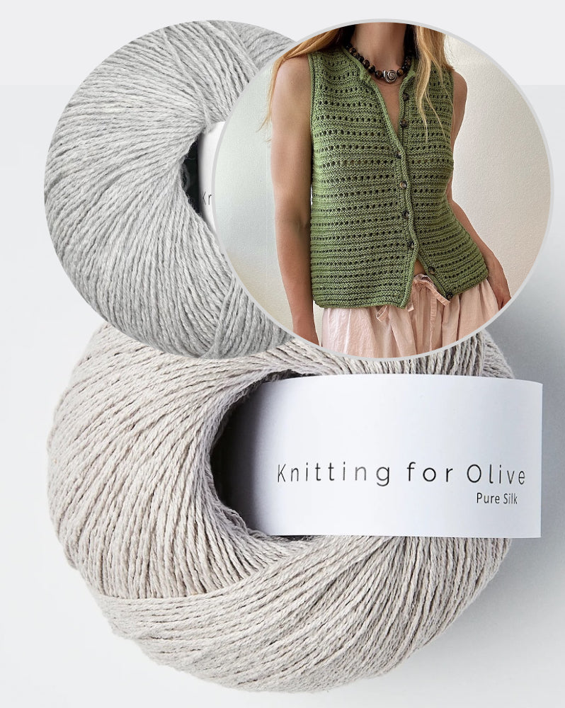 Vest No. 10 | luftige Weste aus Merino und Pure Silk von Knitting for Olive