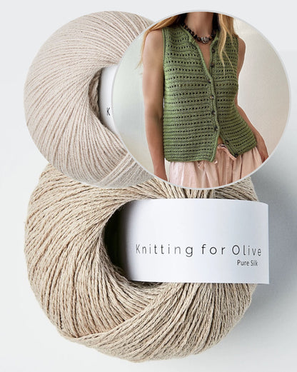 Vest No. 10 | luftige Weste aus Merino und Pure Silk von Knitting for Olive