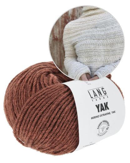 Vibely Strik Vestagoy Sweater mit Yak von Lang Yarns 14