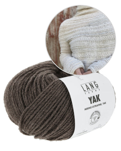 Vibely Strik Vestagoy Sweater mit Yak von Lang Yarns 16