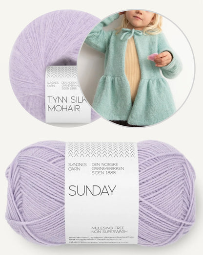 Vienna Cardigan Kids | verspieltes Jäckchen aus Sunday und Tynn Silk Mohair von Sandnes Garn