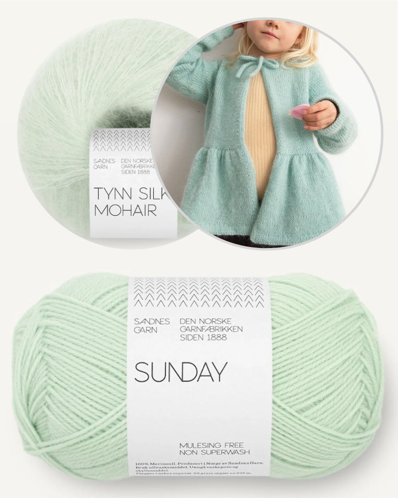 Vienna Cardigan Kids | verspieltes Jäckchen aus Sunday und Tynn Silk Mohair von Sandnes Garn