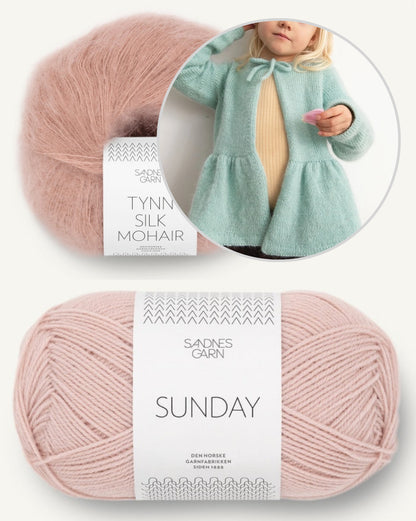Vienna Cardigan Kids | verspieltes Jäckchen aus Sunday und Tynn Silk Mohair von Sandnes Garn
