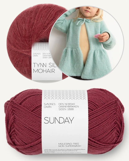 Vienna Cardigan Kids | verspieltes Jäckchen aus Sunday und Tynn Silk Mohair von Sandnes Garn