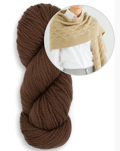 Void Shawl | weiches Diamantmuster aus Far von Woolfolk