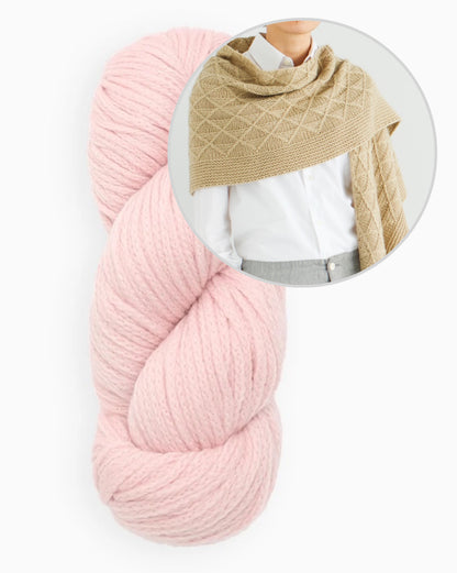 Void Shawl | weiches Diamantmuster aus Far von Woolfolk