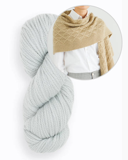 Void Shawl | weiches Diamantmuster aus Far von Woolfolk