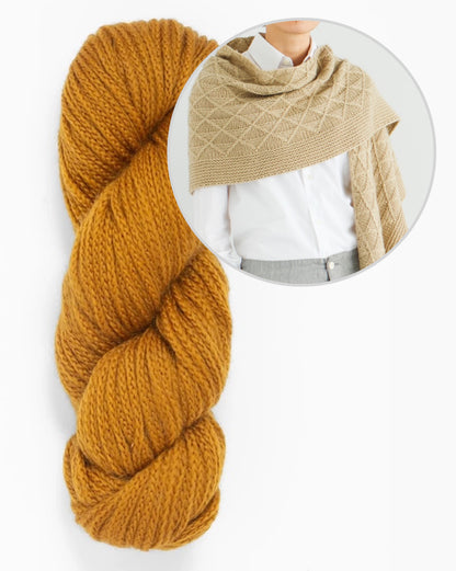 Void Shawl | weiches Diamantmuster aus Far von Woolfolk