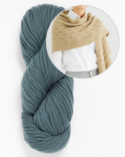 Void Shawl | weiches Diamantmuster aus Far von Woolfolk