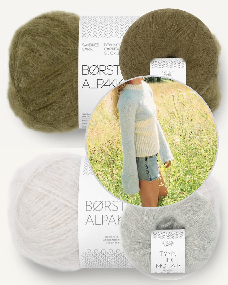 Sandnes 25_05 Vollan Sweater mit Borstet Alpakka und Tynn Silk Mohair von Sandnes Garn 20