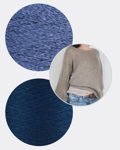 rosa p. Vreeni Blouse mit Sensai und Washi von ITO Yarn denim