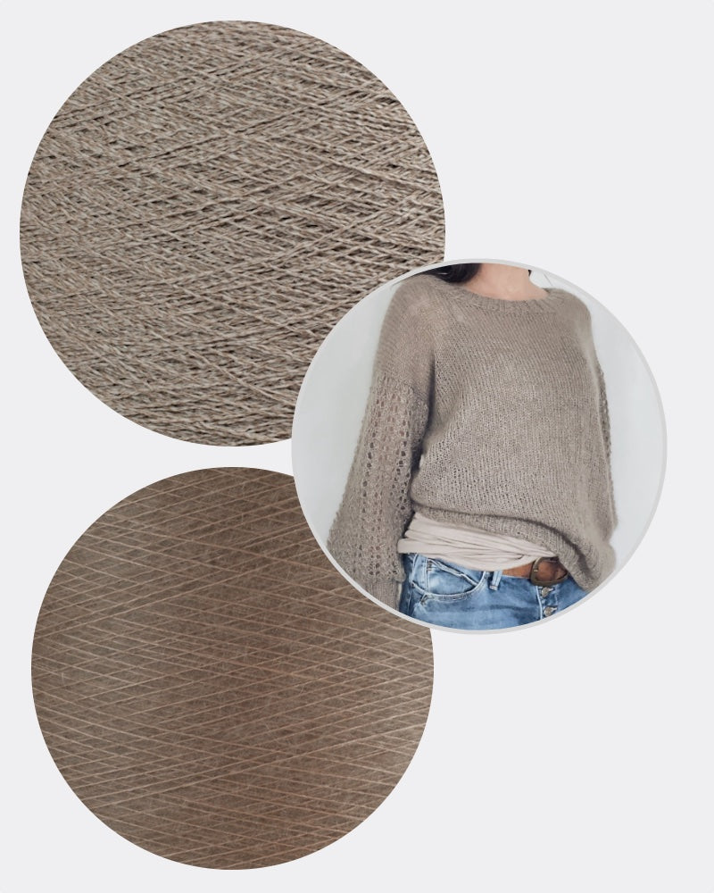 rosa p. Vreeni Blouse mit Sensai und Washi von ITO Yarn logwood