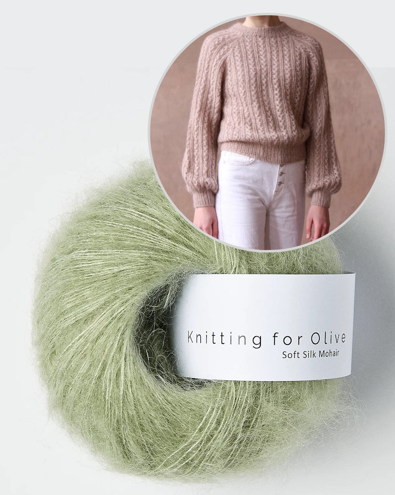 Knitting for Olive Waffle Sweater mit Soft Silk Mohair 17