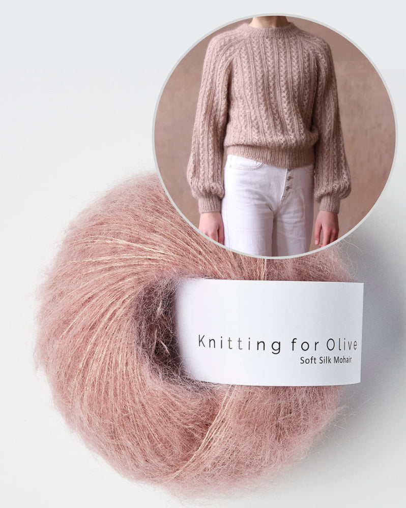 Knitting for Olive Waffle Sweater mit Soft Silk Mohair 15