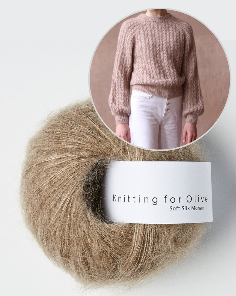 Knitting for Olive Waffle Sweater mit Soft Silk Mohair 14