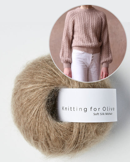 Knitting for Olive Waffle Sweater mit Soft Silk Mohair 14
