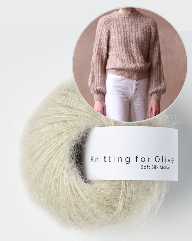 Knitting for Olive Waffle Sweater mit Soft Silk Mohair 13
