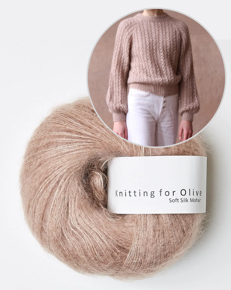 Knitting for Olive Waffle Sweater mit Soft Silk Mohair 10